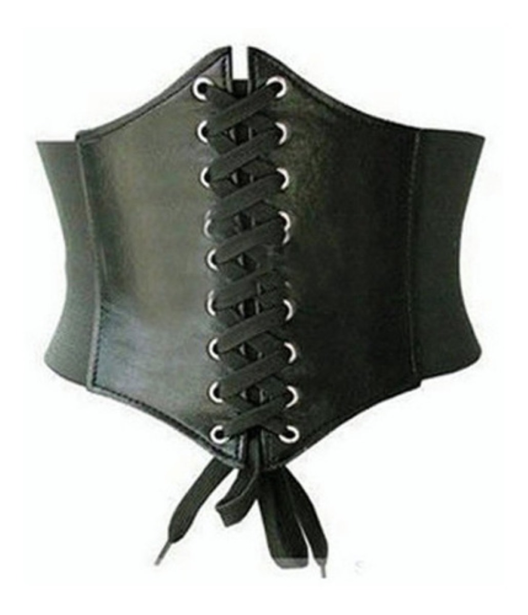 Cinturón Elástico Tipo Corset Cintura De 65 A 80 Cm Negro