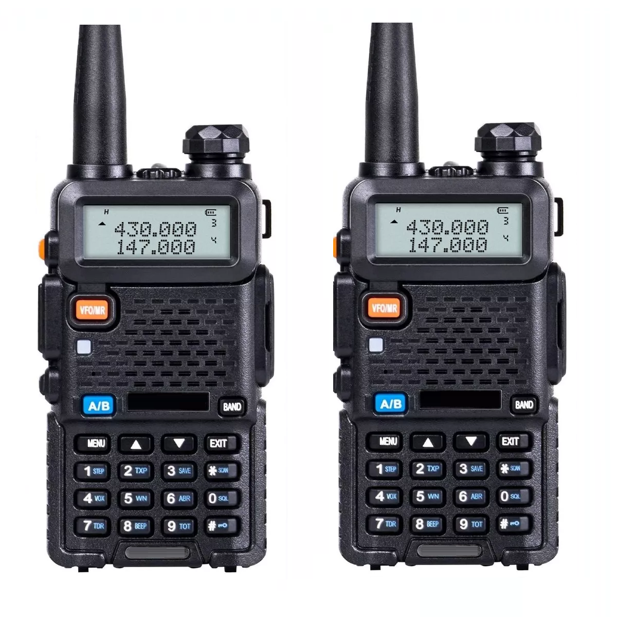 Set 2pz Uv-5r 8w Radio Walkie Talkie Uhf Vhf Fm Linterna 2800mah