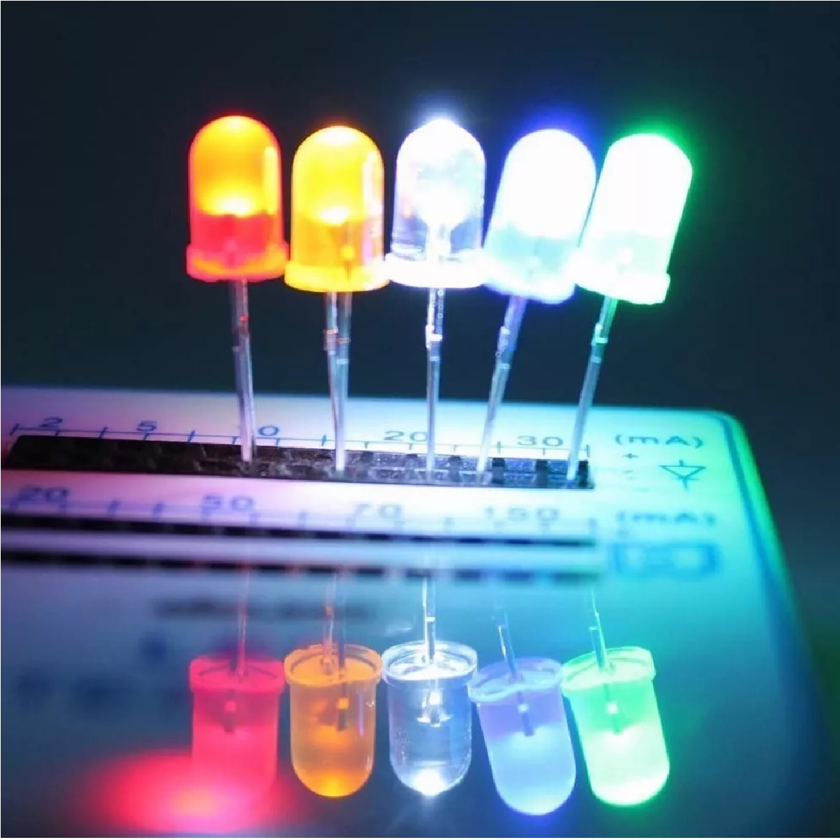 Set 500 Leds Ultrabrillantes De, 5mm, 5 Colores Disponibles