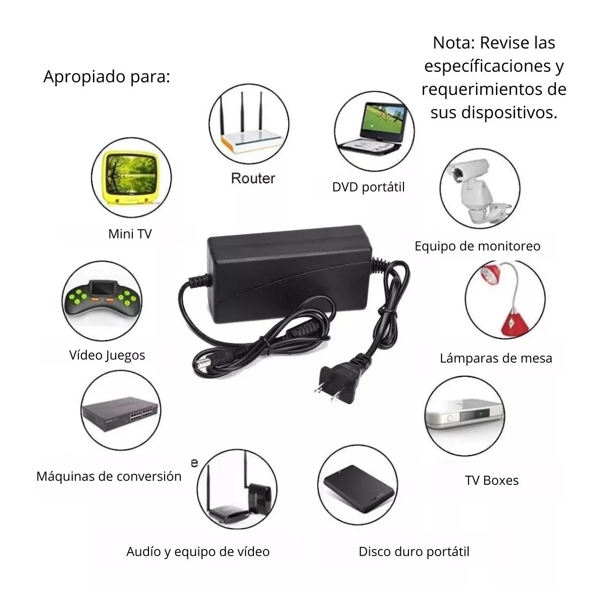 Eliminador 12v 6a Cargador Adaptador De Corriente