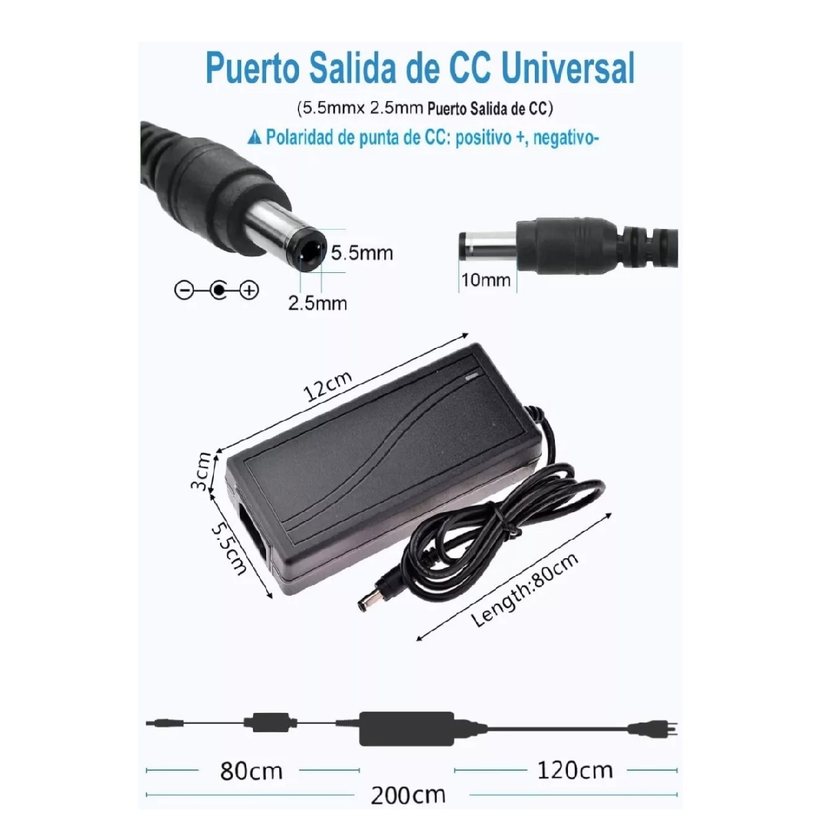 Eliminador 12v 6a Cargador Adaptador De Corriente