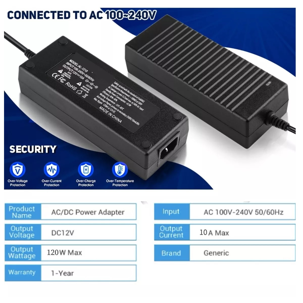 Adaptador Convertidor De Corriente 110v A 12v