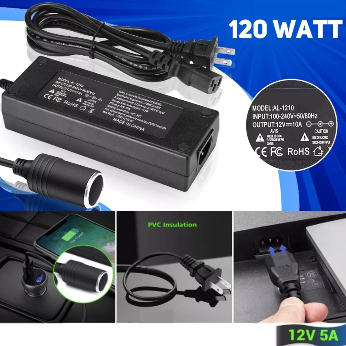 Adaptador Convertidor De Corriente 110v A 12v