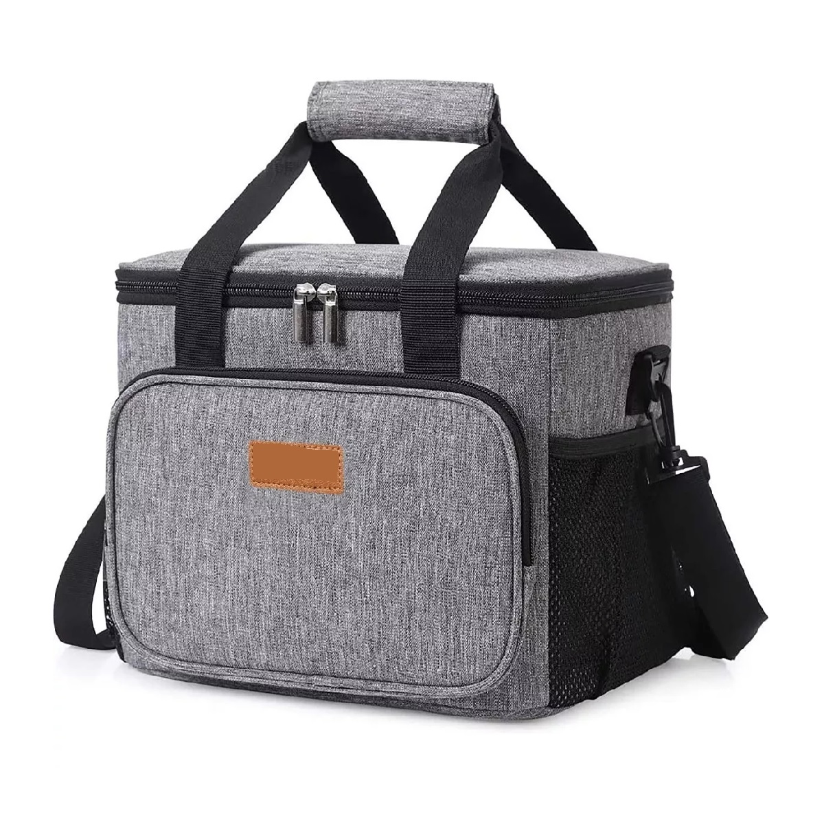 Lonchera Térmica Bolsa De Almuerzo 16l Gran Capacidad Gris