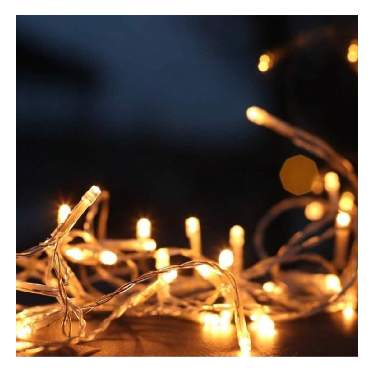 Luces Decorativas Navideñas de 8 Metros de 100 Focos LED Tonos Calidos
