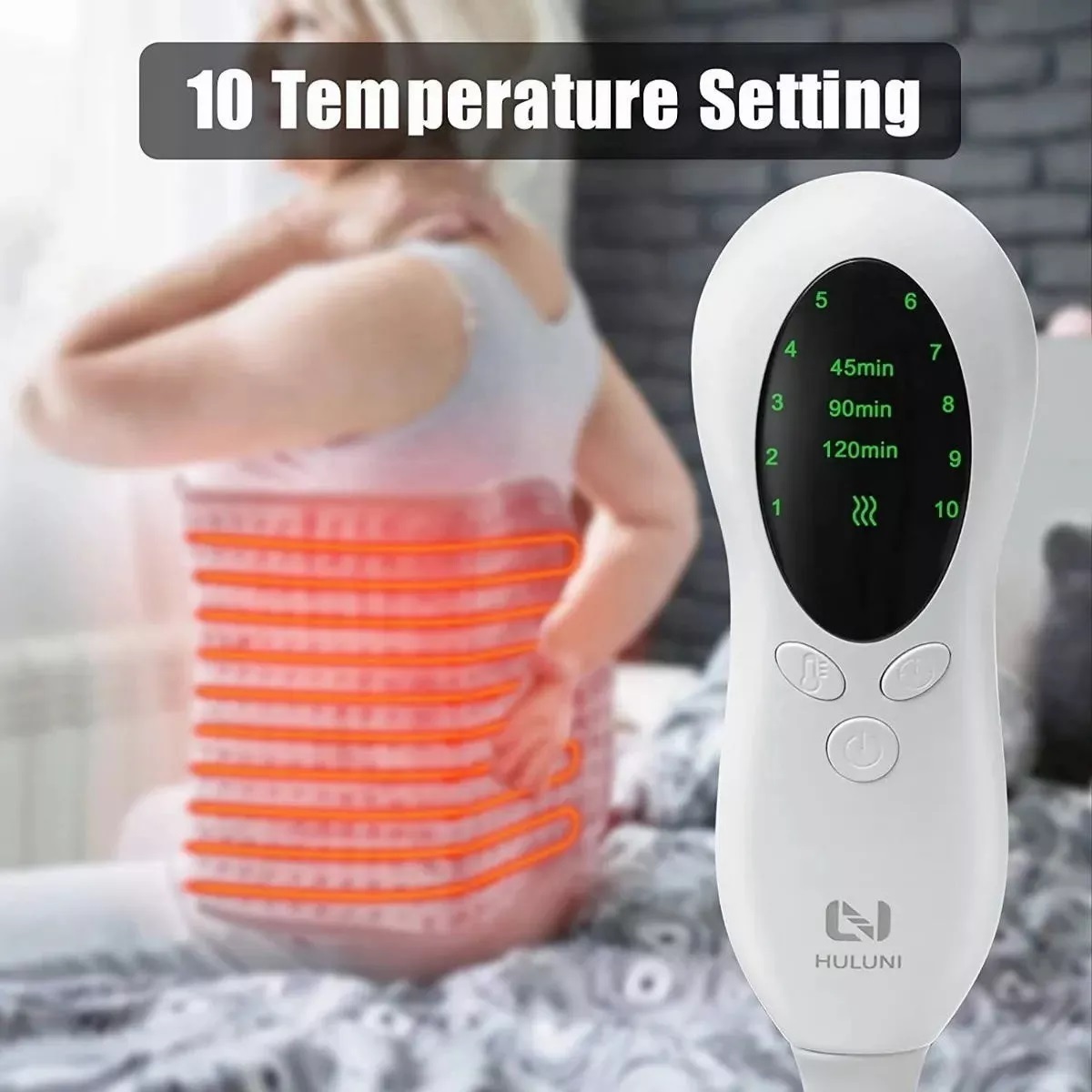 Almohadillas Térmicas Eléctrica Cojín Temperatura 10 Nivele Azul