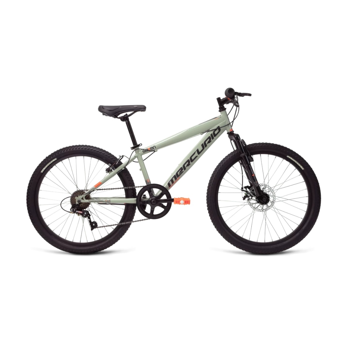 Bicicleta Mercurio Seven R24 Gris 7 Vel 