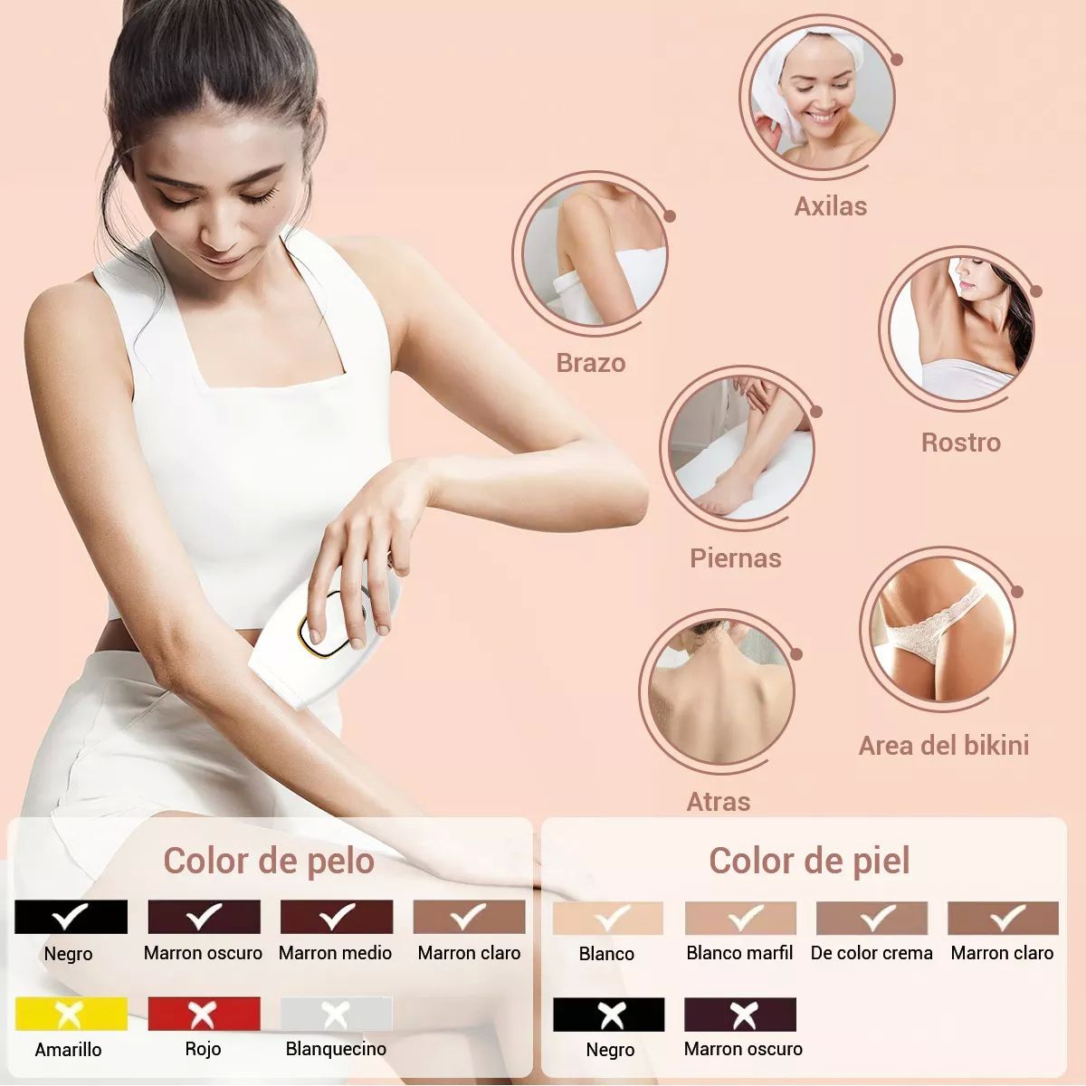 Depiladora Láser Permanente De Luz Pulsada Lpl Sin Dolor.