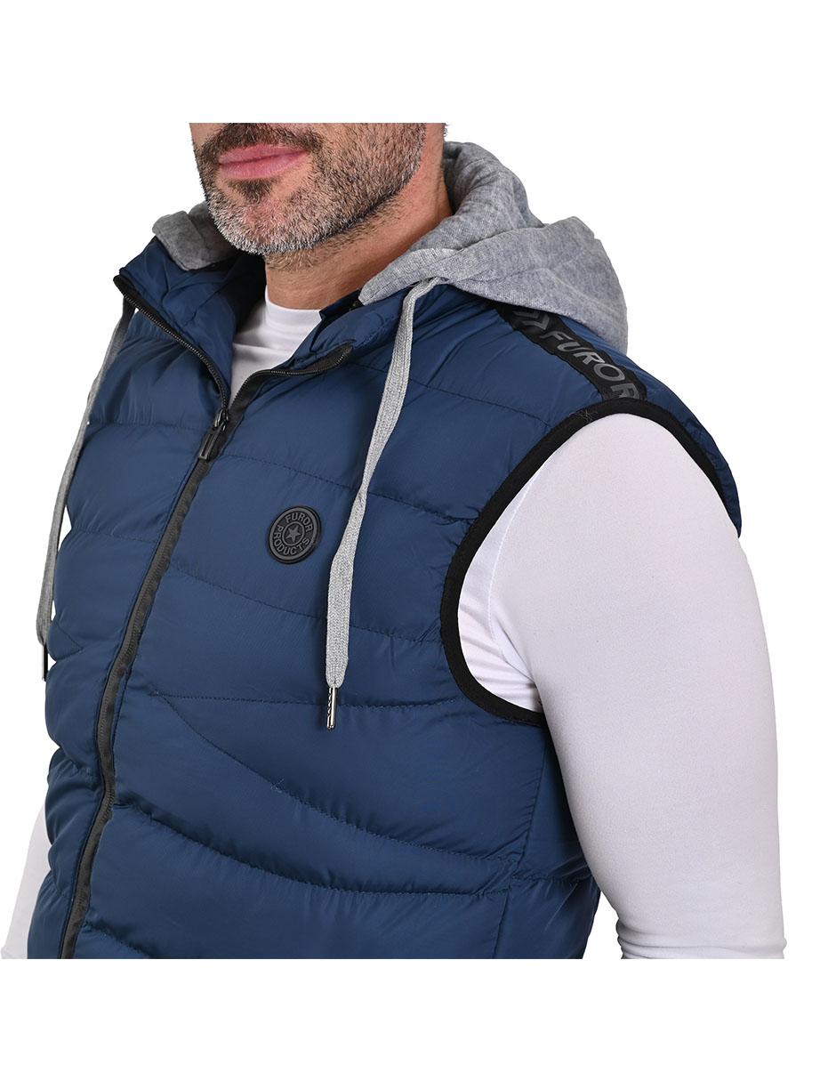 Chaleco Con Gorro Desmontable Para Caballero Marca Furor 100% Original