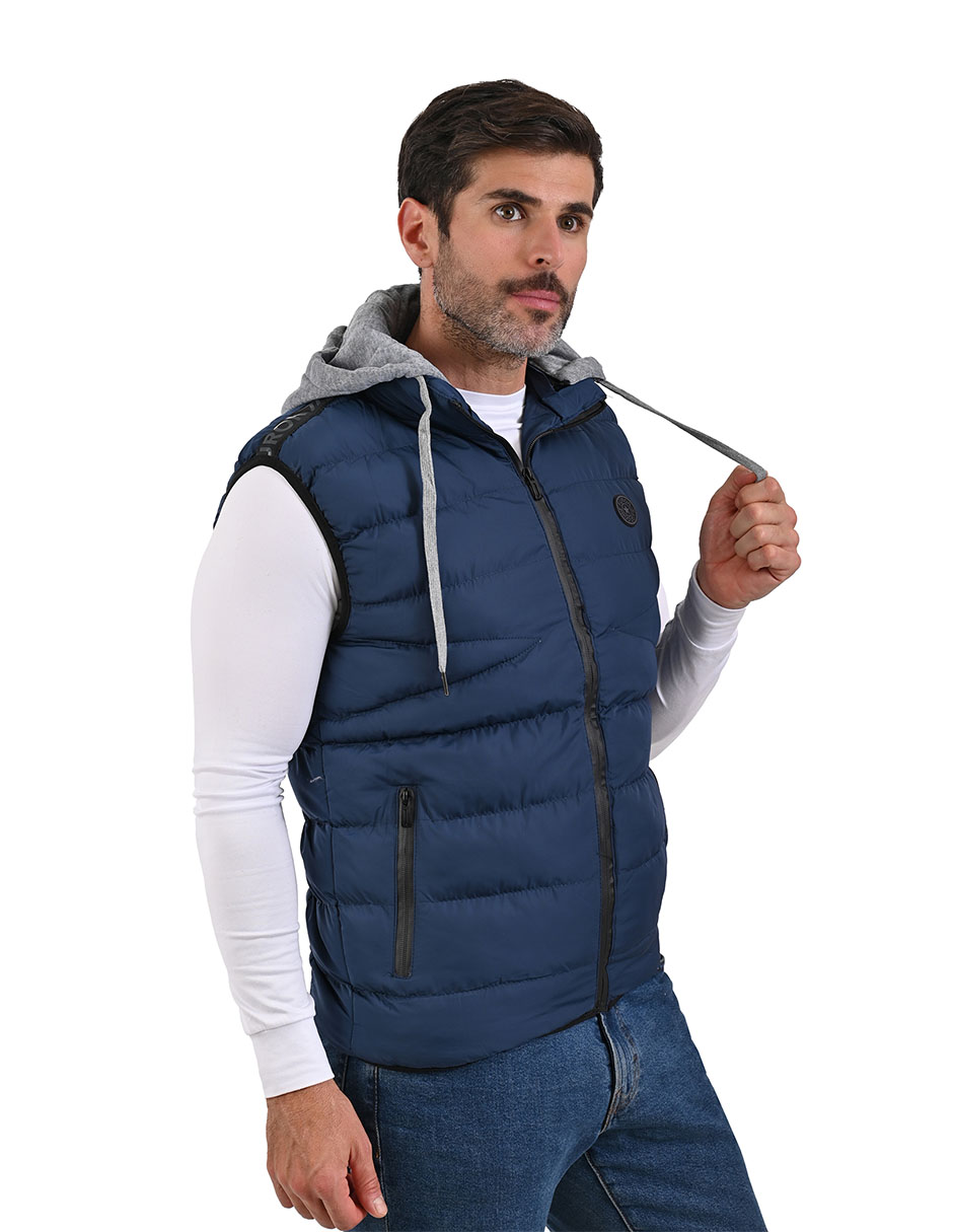 Chaleco Con Gorro Desmontable Para Caballero Marca Furor 100% Original