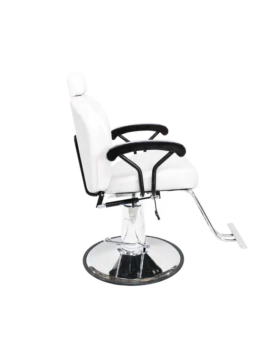 Silla Sillon Reclinable Barberia Salon Estetica Peluqueria Blanco