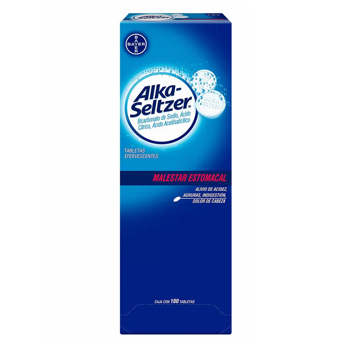 Alka Seltzer 100 Tabletas Efervescentes