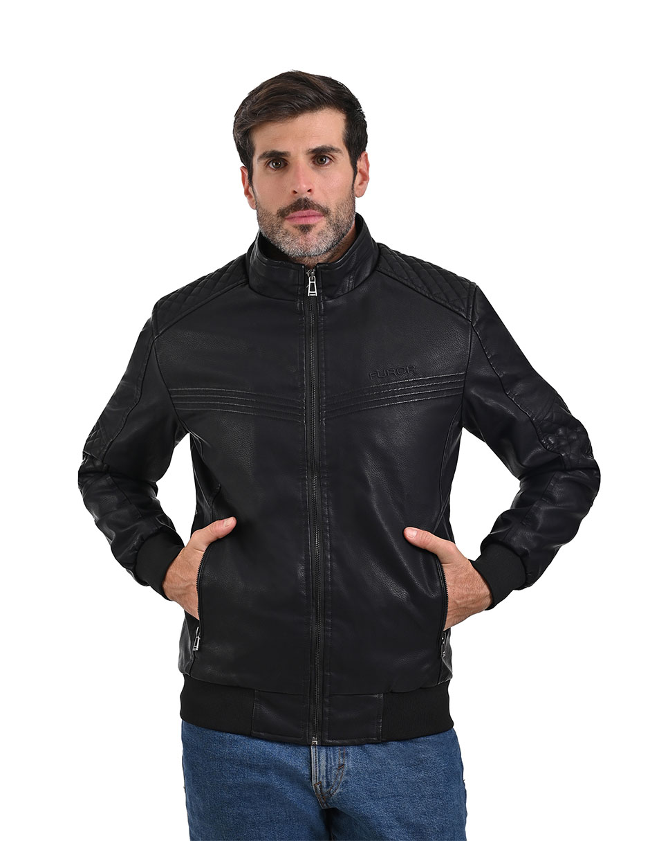 Chamarras de vinipiel para hombre hotsell