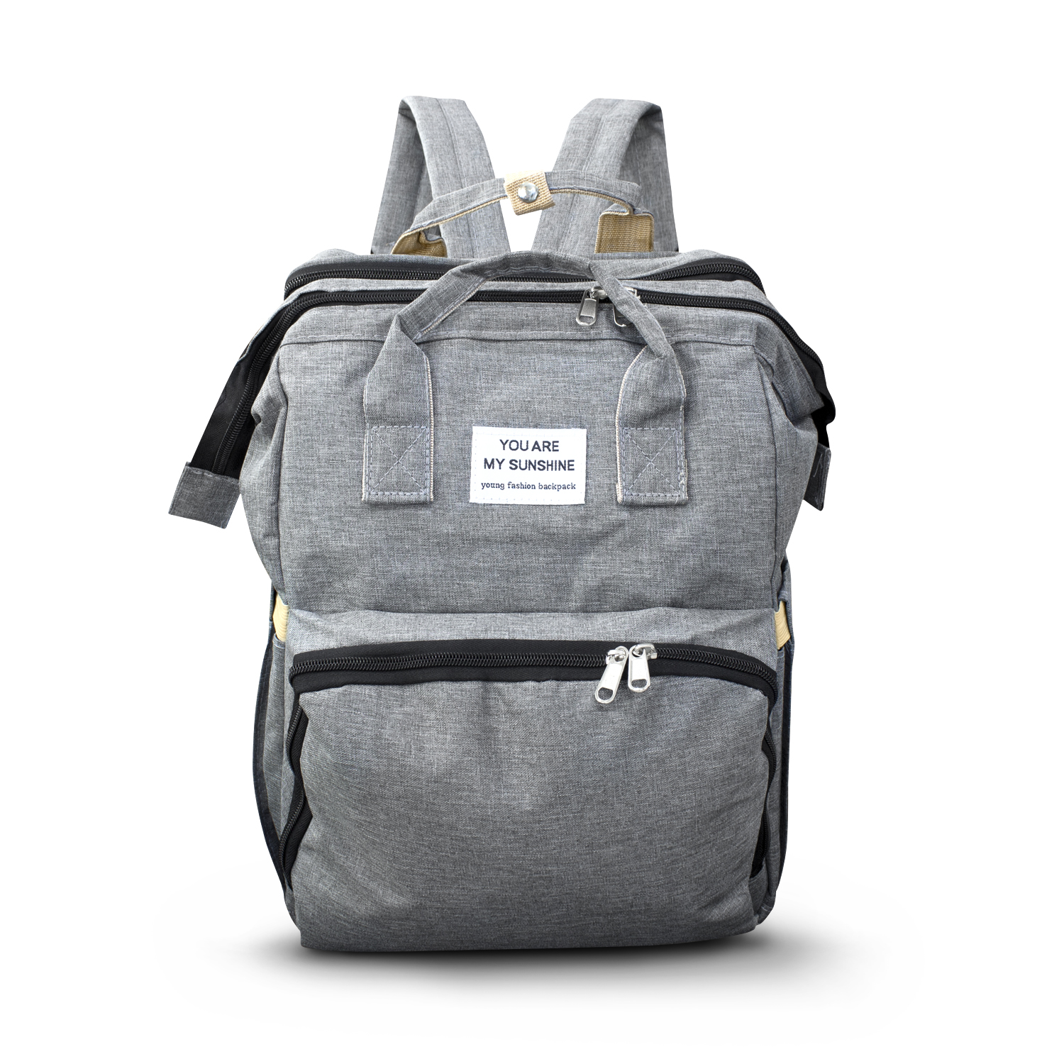 Mochila Pañalera cambiador Multifuncional en color Gris