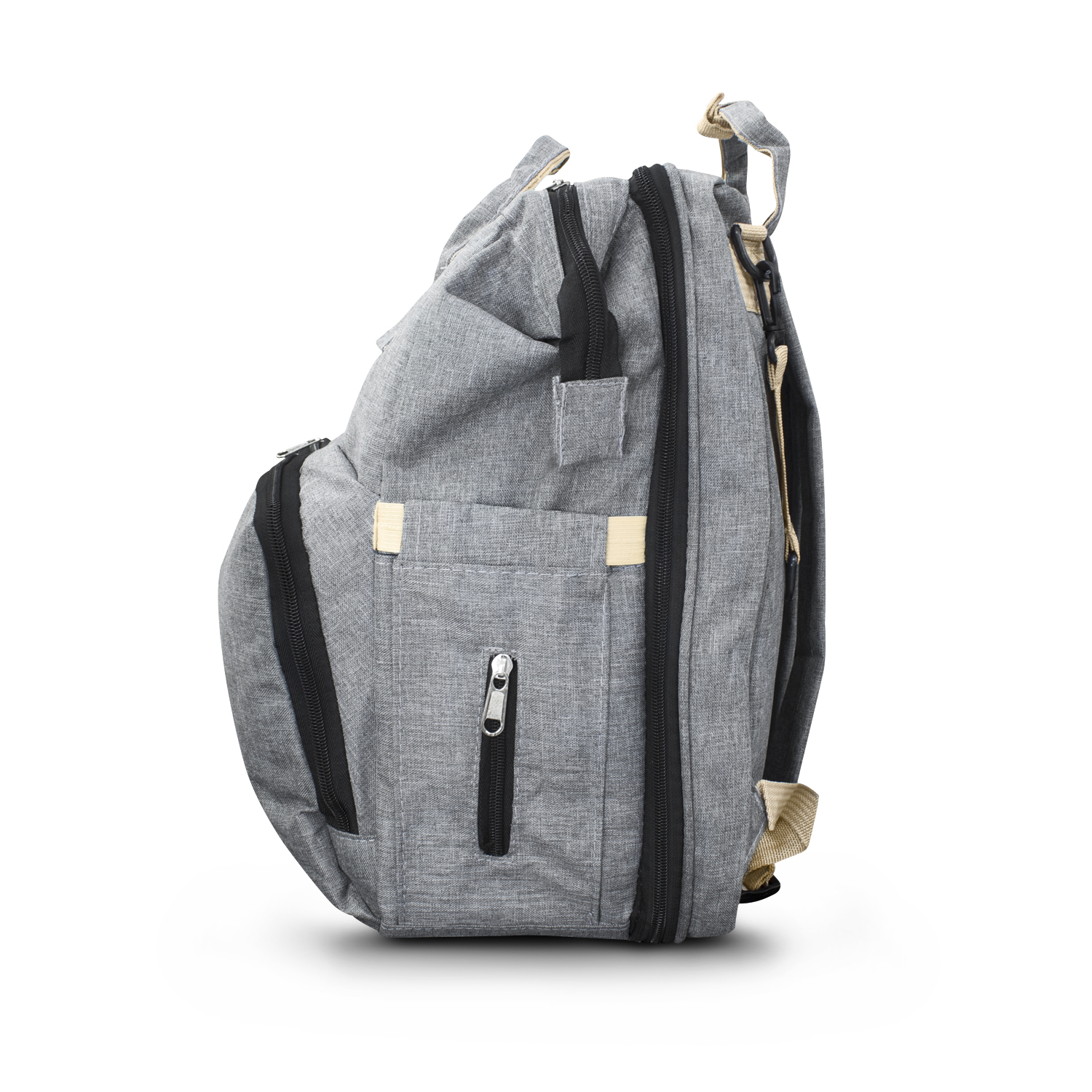 Mochila Pañalera cambiador Multifuncional en color Gris