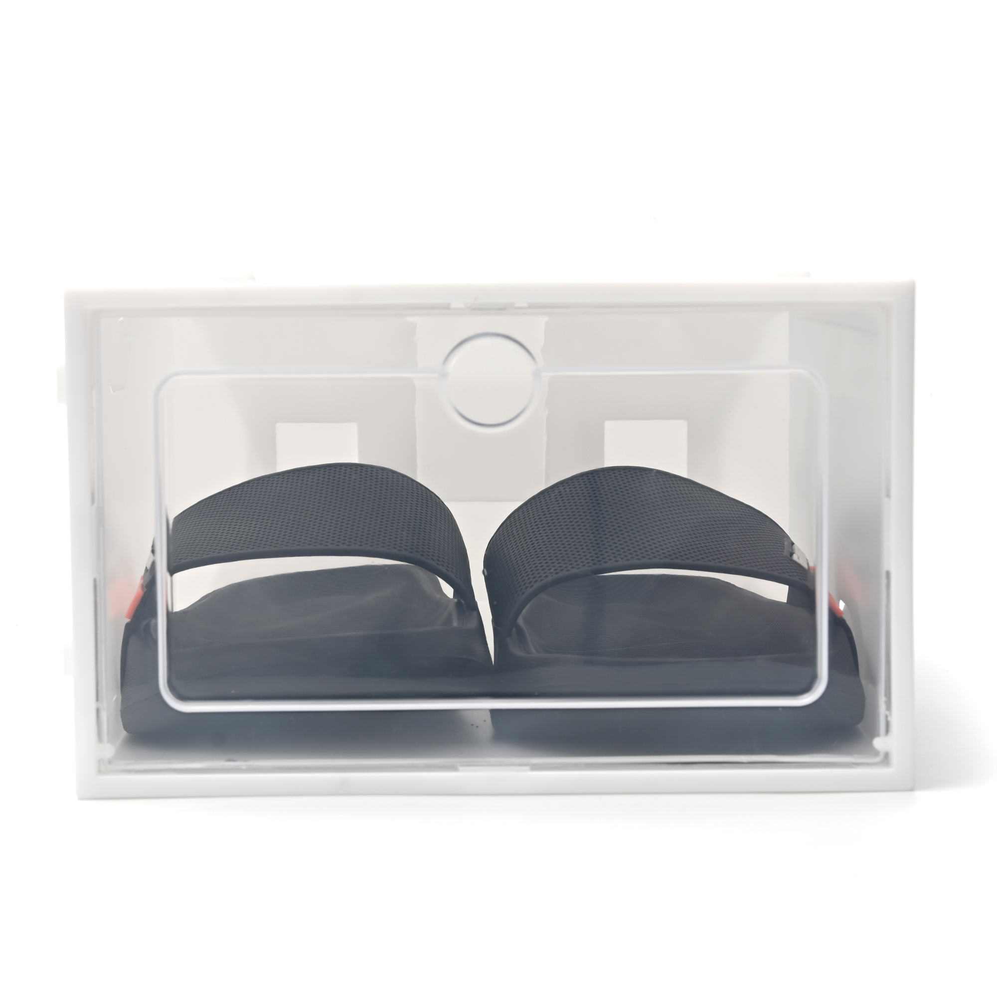 Zapatero Organizador de Plastico Transparente Caja Apilable Organizadora