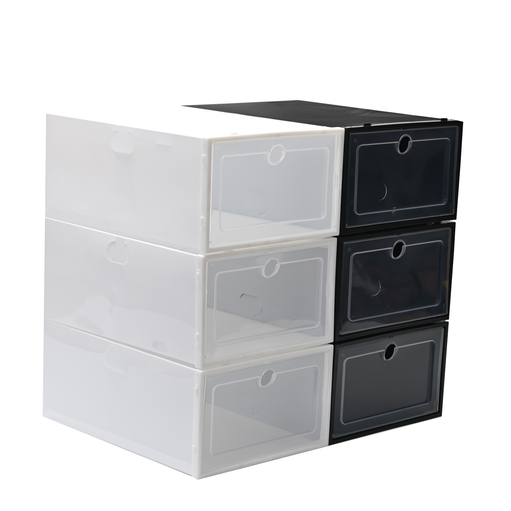 Zapatero Organizador de Plastico Transparente Caja Apilable Organizadora