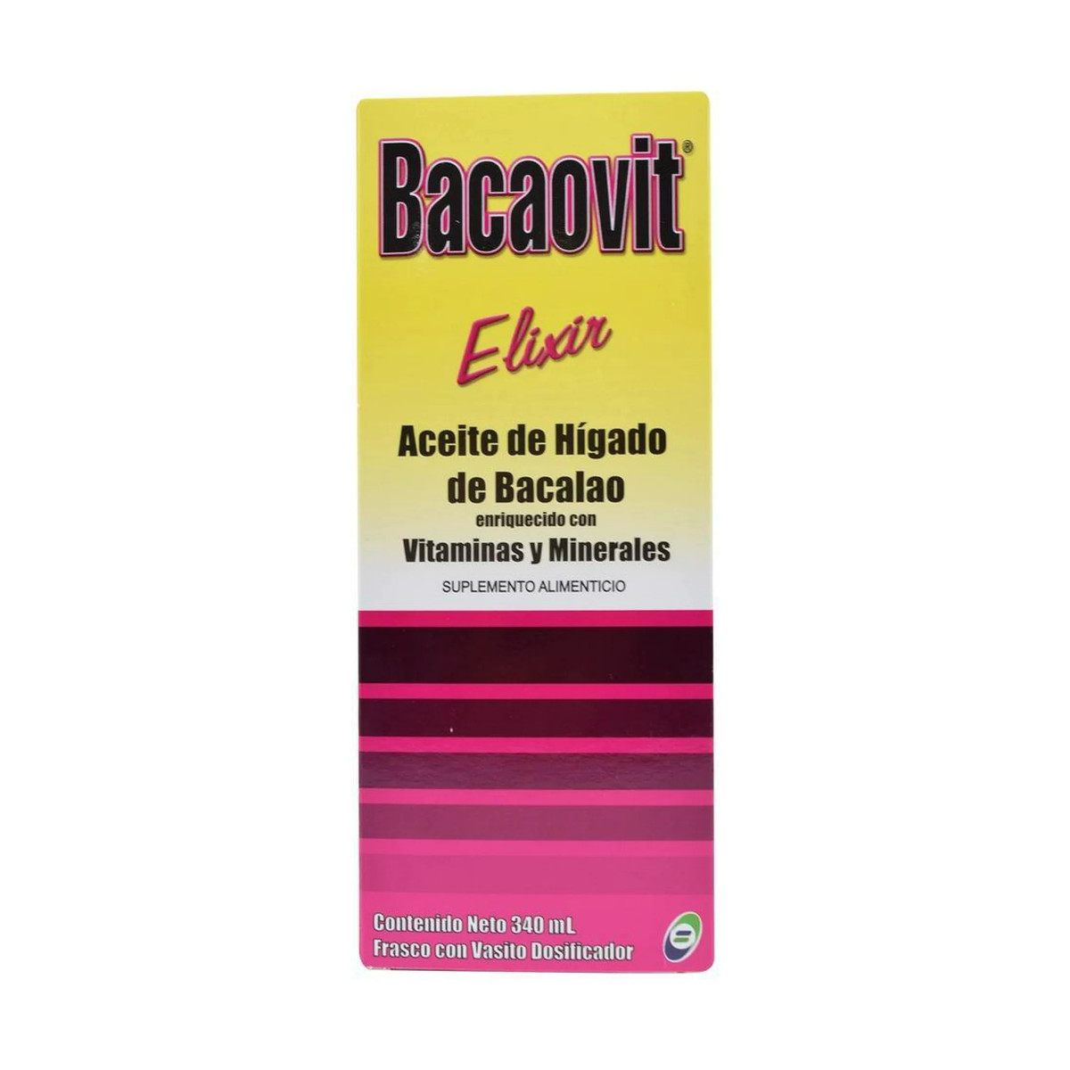 Aceite Hígado Bacalao Bacaovit Elixir 340 Ml Suplemento Bacaovit Elixir Vitaminas y Minerales