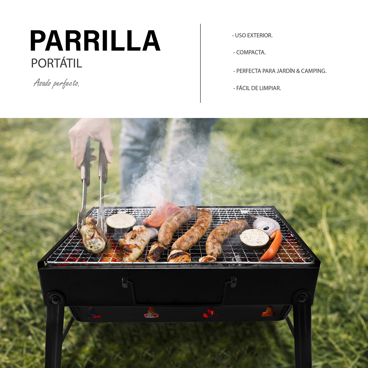 Parrilla Asador de carbon portatil