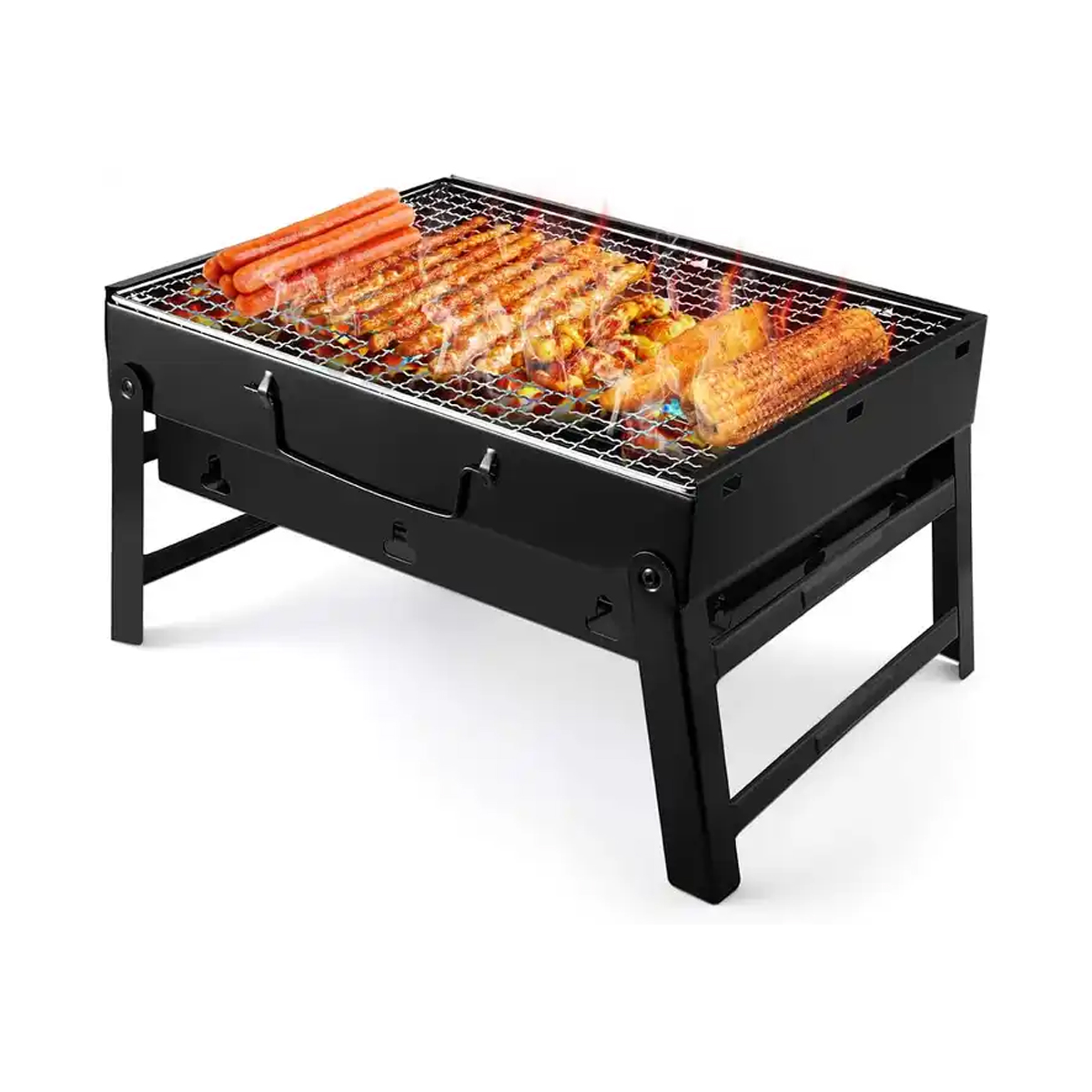 Asador Ahumador Bbq Parrilla Carne Portatil Carbon Leña