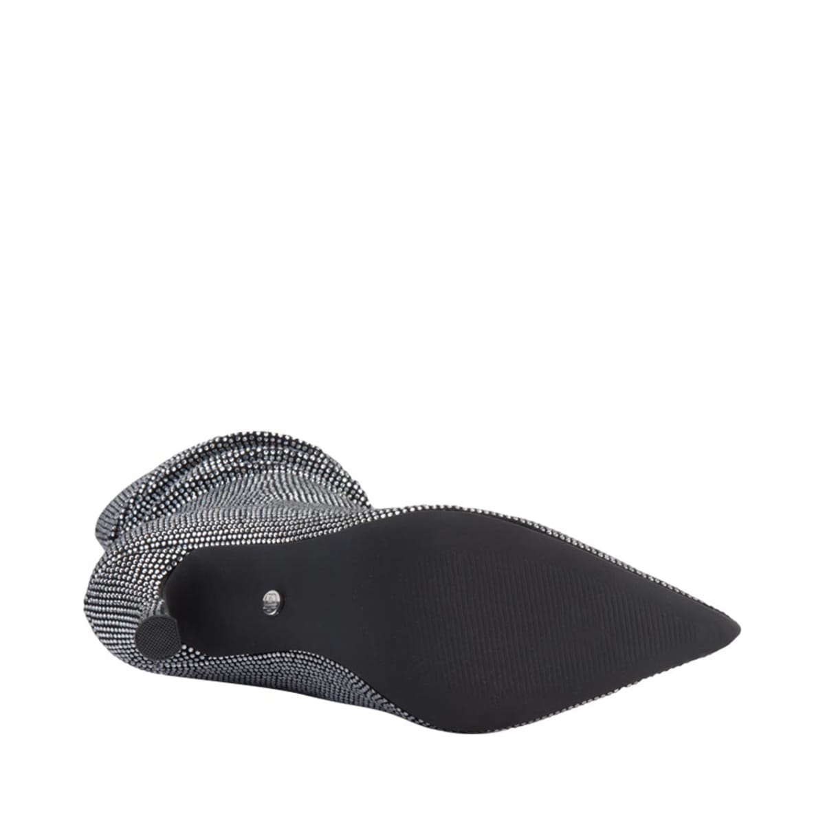 Botas plateadas marca Belinda Peregrin, con pedrería y arruga en tubo, mod. 1087849