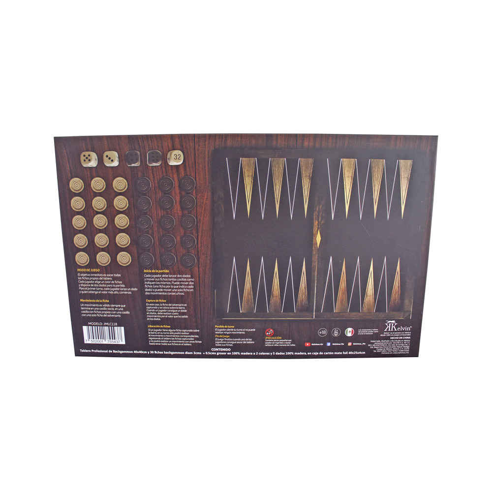 BACKGAMMON CARTON FOIL TD MINI KELVIN