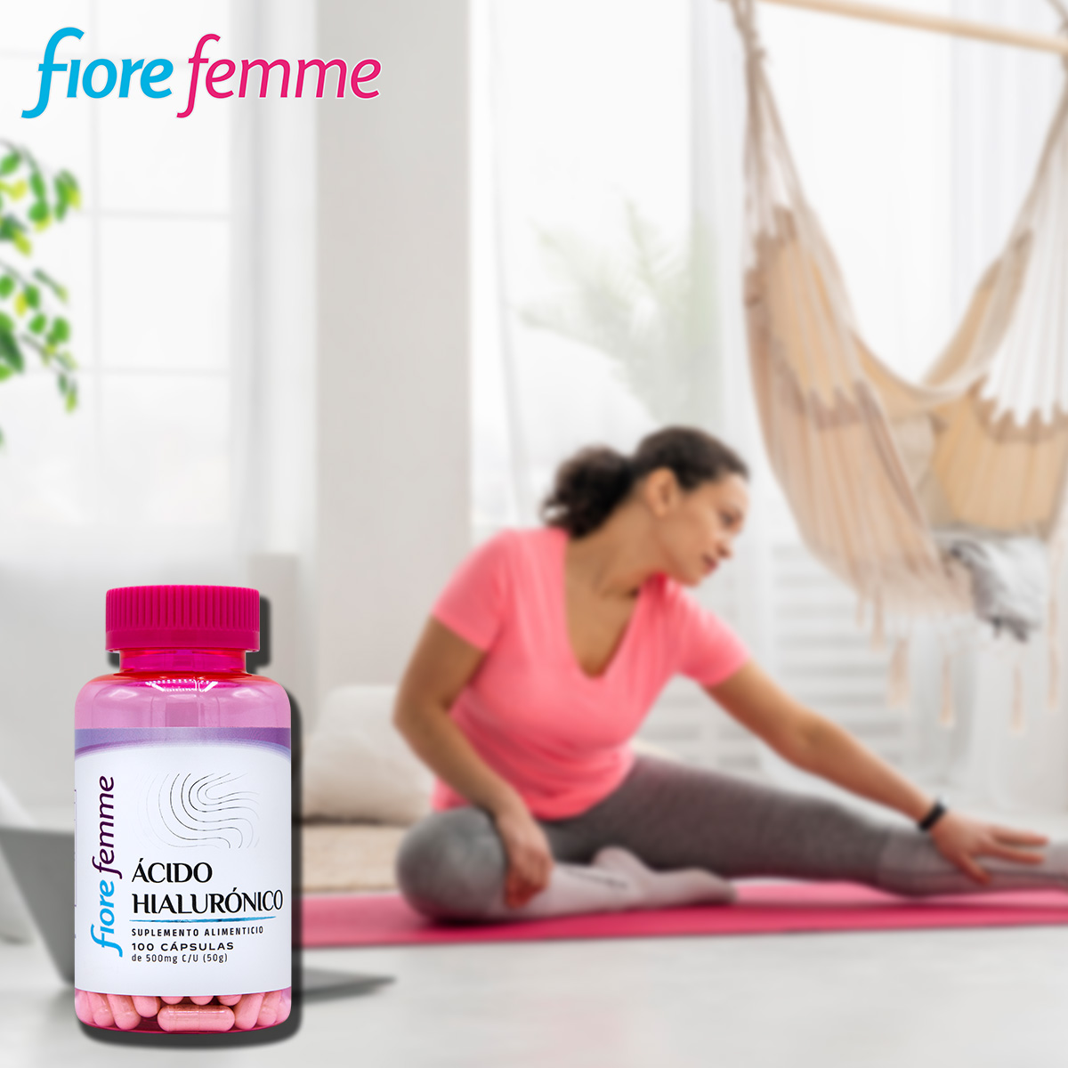Anahuac Fiore Femme  Ácido Hialurónico  100 Cápsulas  Suplemento alimenticio 
