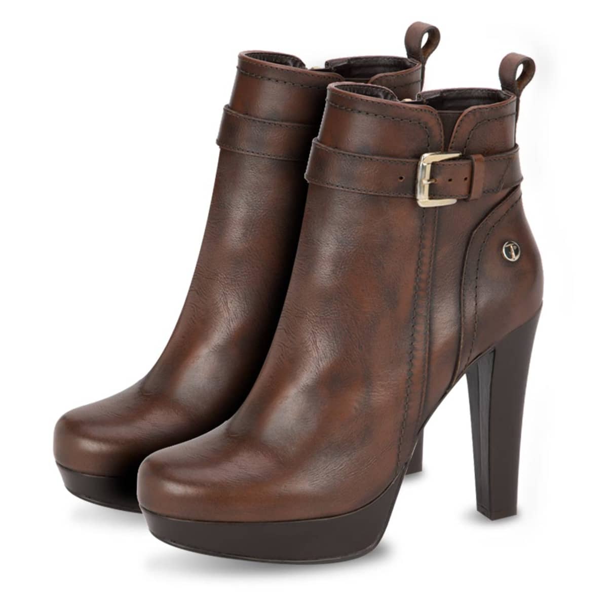 Botas de vestir de piel marca Sao Paulo color caf mod. 1010743