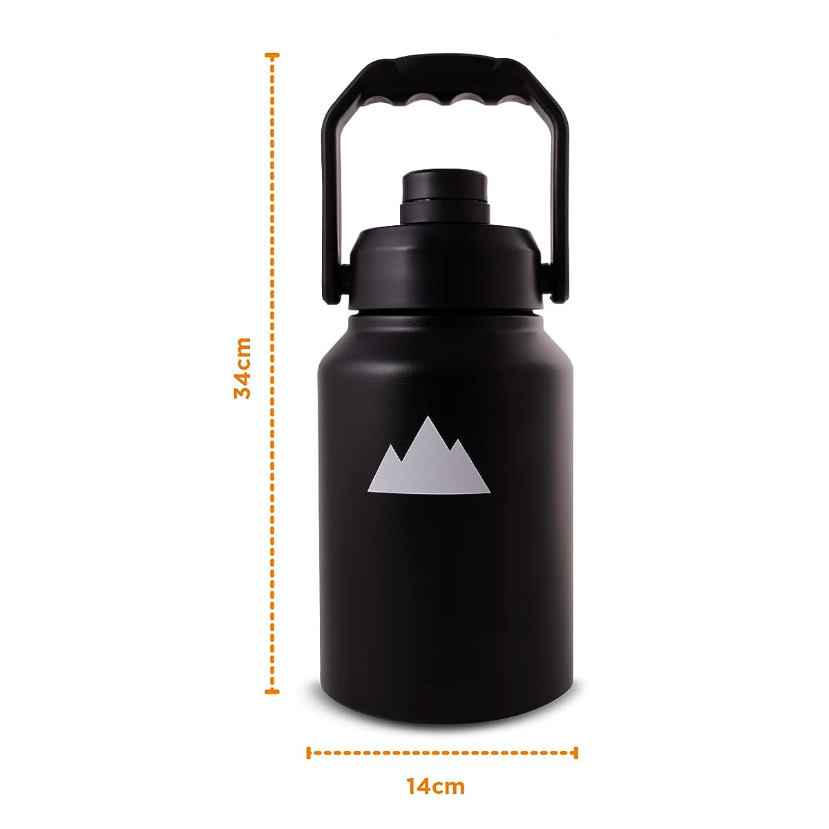 Termo Acero Inoxidable Doble Pared Extra Grande 1.89 Litros Color Negro