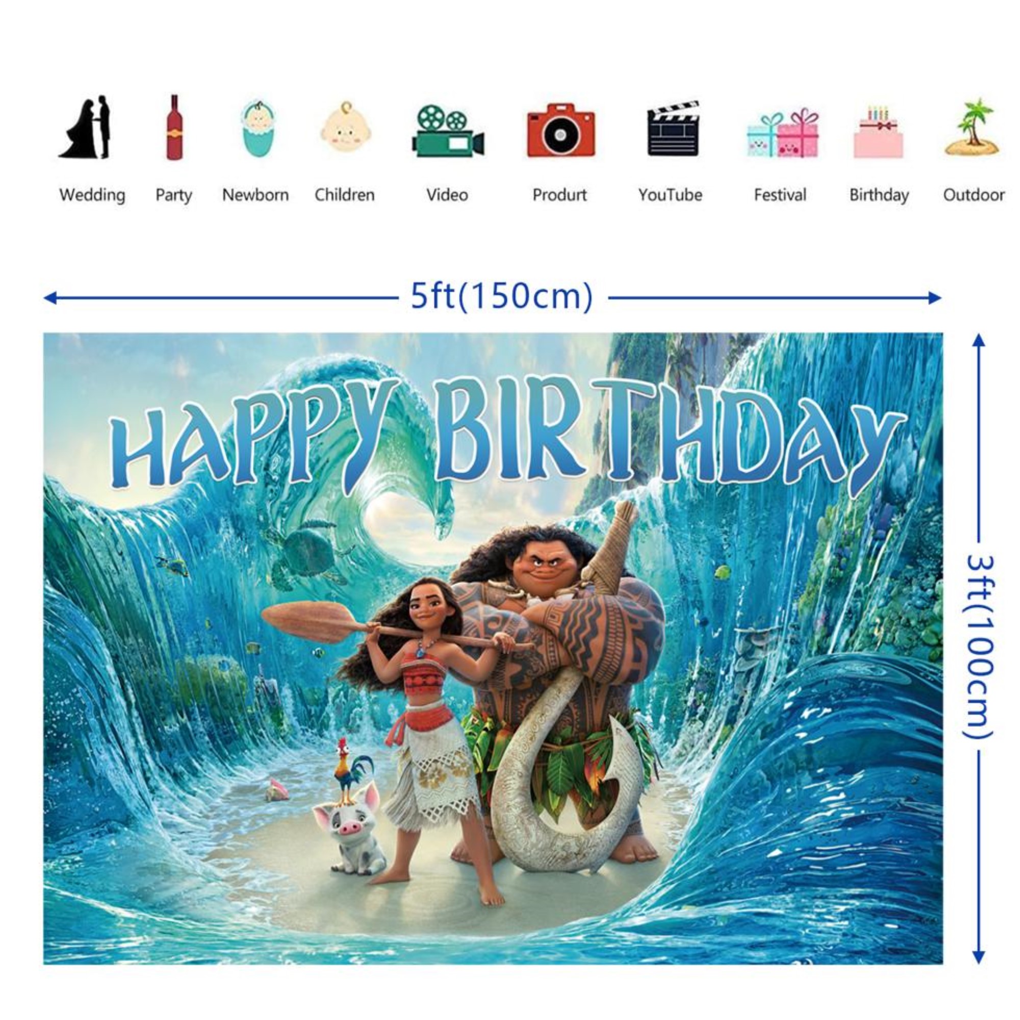 Globos De Cumpleaños Decoración Kit De Fiesta MOANA