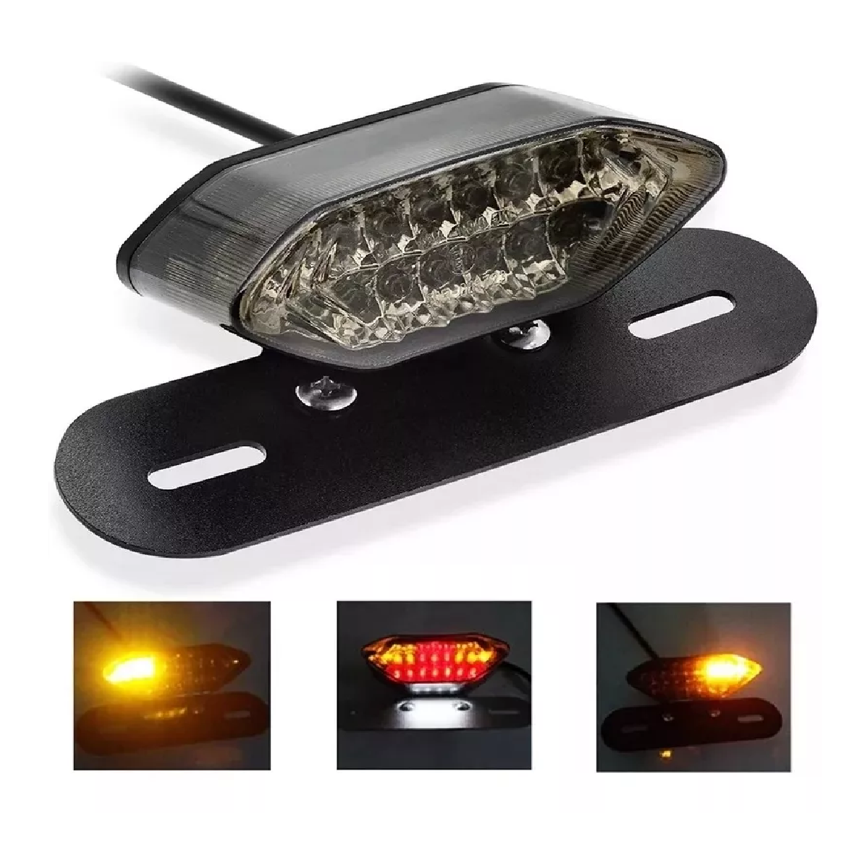 Luz De Freno Stop Led Motocicleta Placa Moto Direccionales