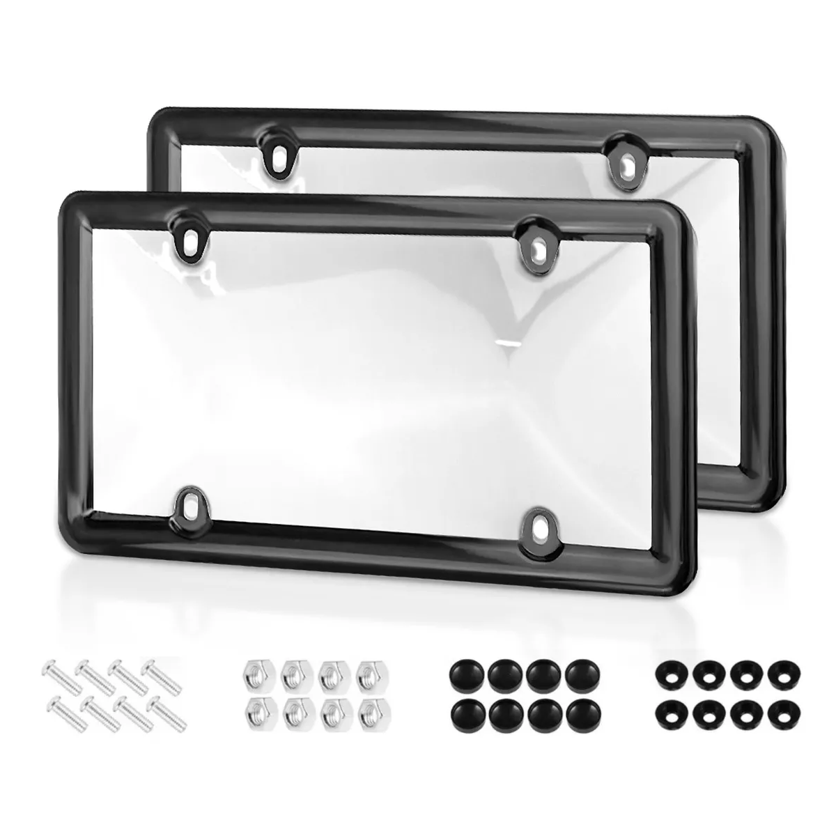 Par 2 Pzs Porta Placas De Resistente Uv Para Todos Los Coche