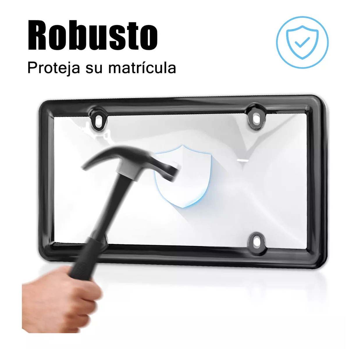 Par 2 Pzs Porta Placas De Resistente Uv Para Todos Los Coche