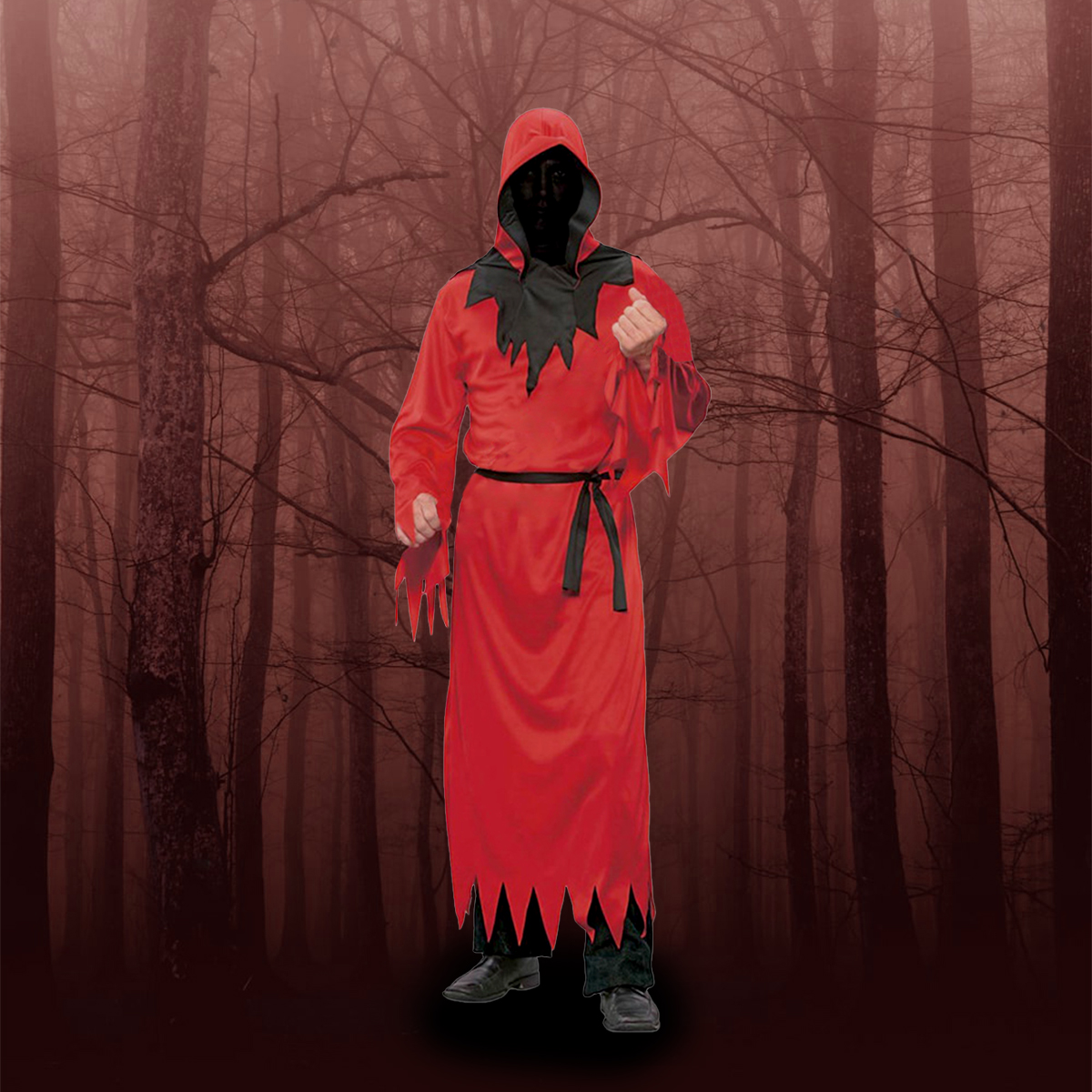 Disfraz de Halloween fantasma rojo de tela fiesta disfraces día de muertos unitalla adulto