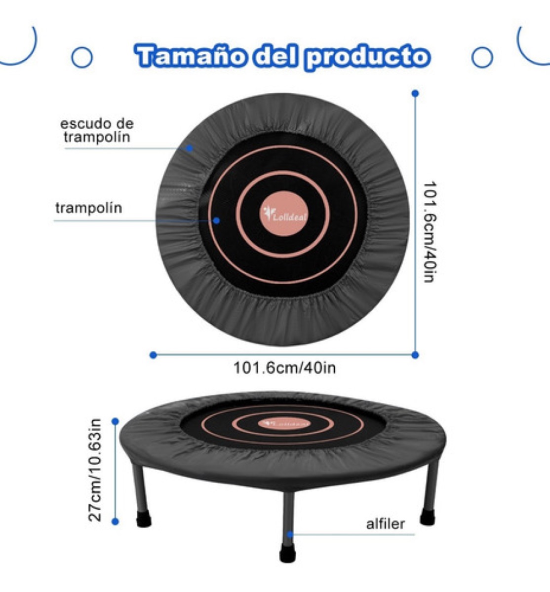 Trampolín Brincolín Para Aeróbicos Fitness Ejercicio  Negro