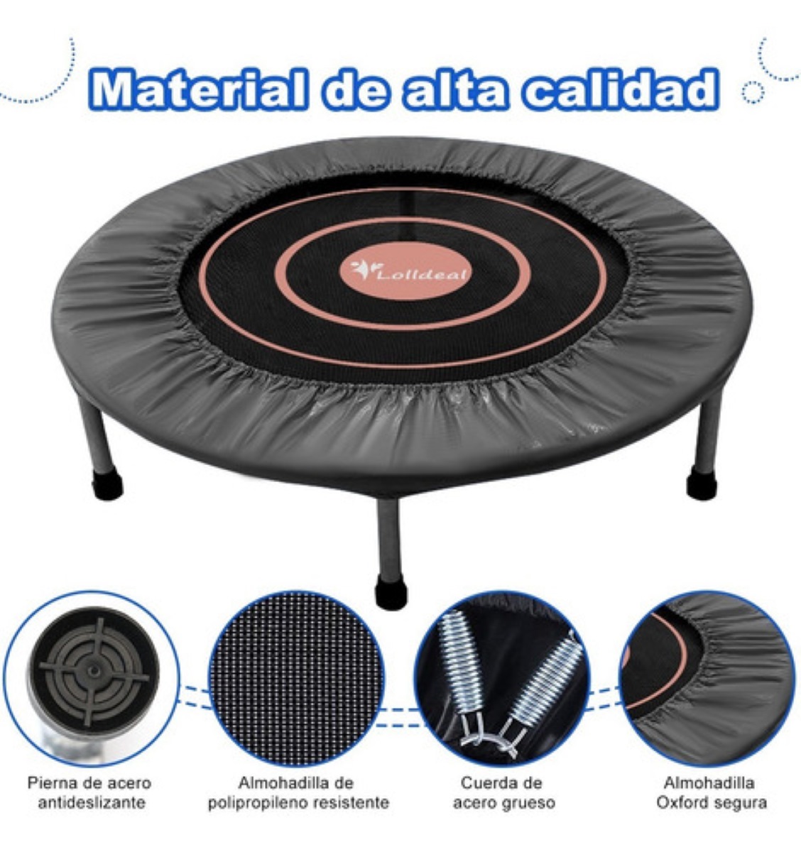 Trampolín Brincolín Para Aeróbicos Fitness Ejercicio  Negro