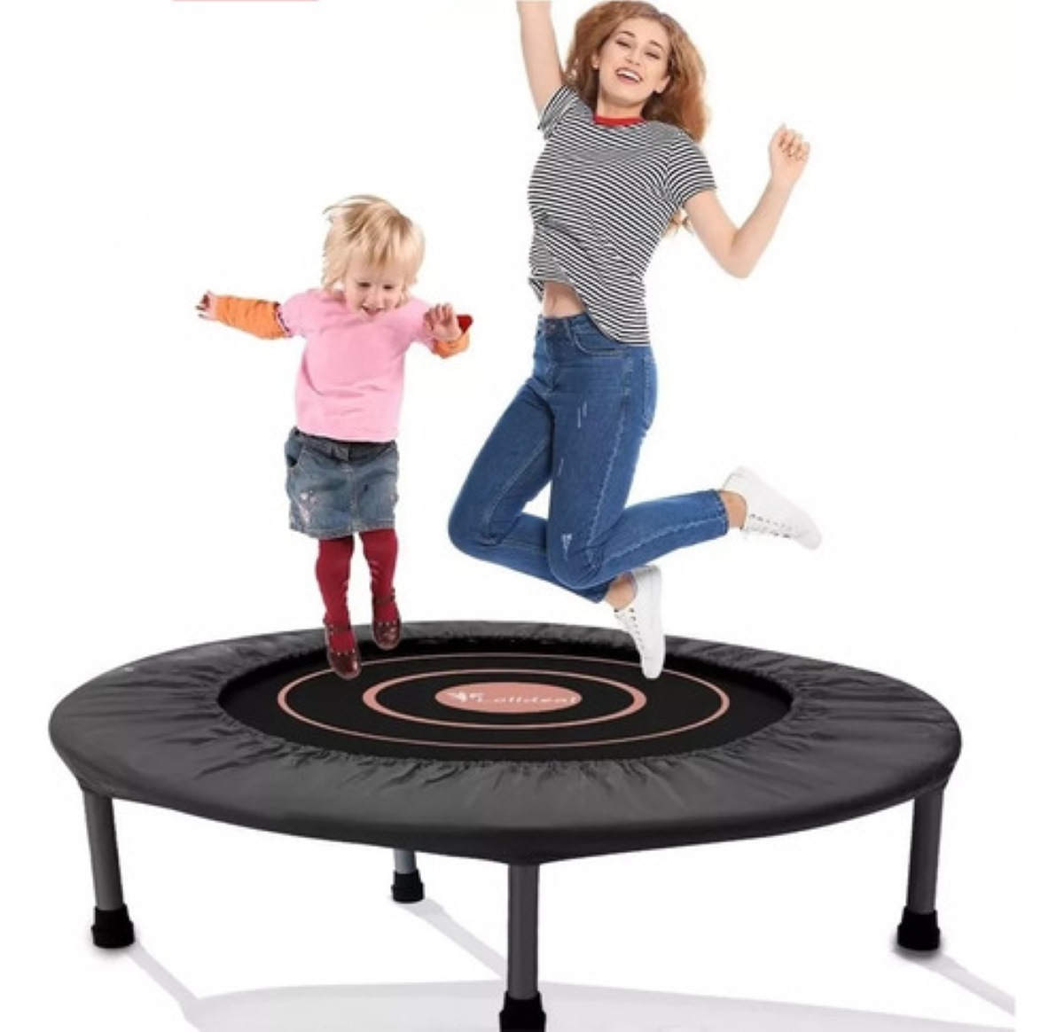 Trampolín Brincolín Para Aeróbicos Fitness Ejercicio  Negro