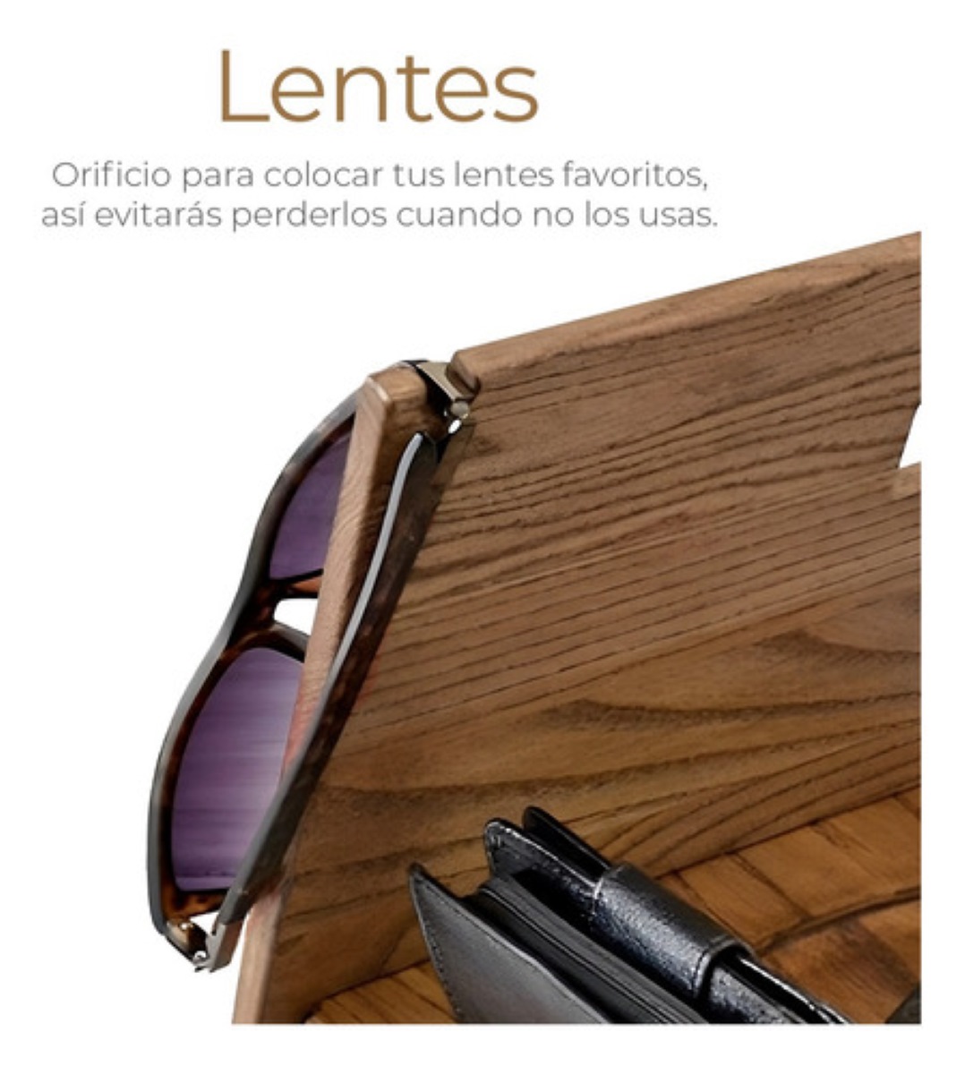Organizador Buro Escritorio Celular Marron
