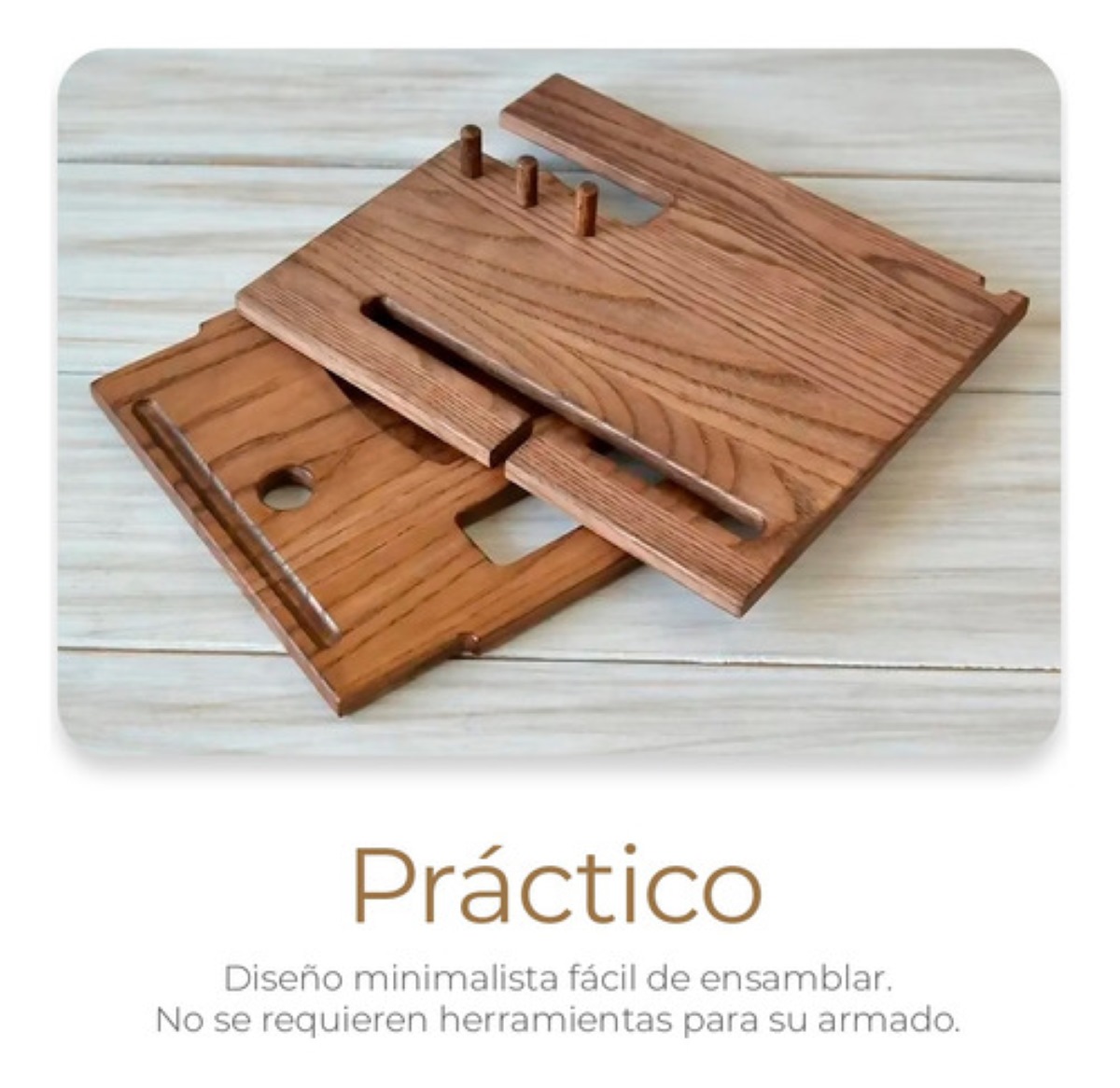 Organizador Buro Escritorio Celular Marron