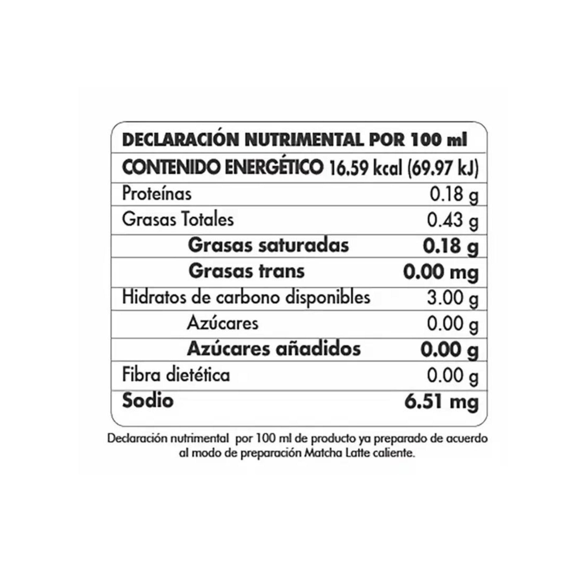 Zoma Tea Té Verde Matcha Latte 800g