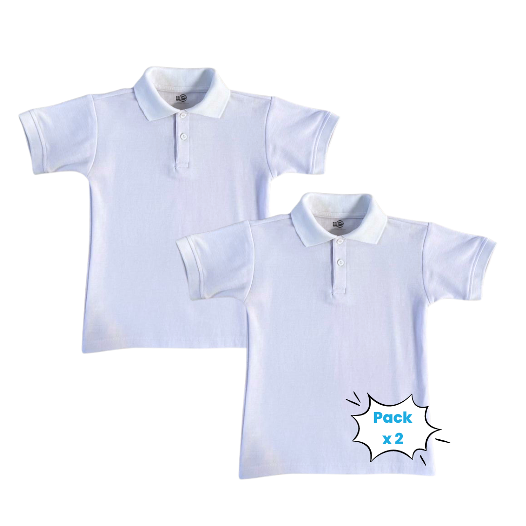 Playera Tipo Polo para Niñas-Niños, Tallas 4-16, Casual/ Sport / Escolar (x2 pzas)