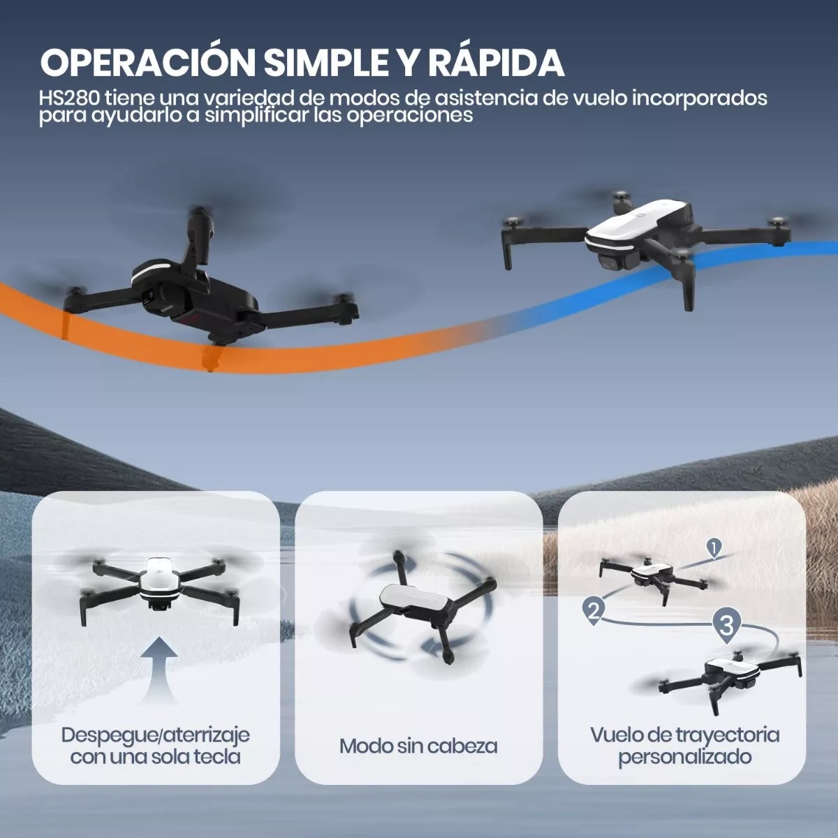 Mini drones para niños con cámara 1080P HD, dron WiFi plegable para adultos  principiantes, fácil control con una sola tecla, vuelo de trayectoria