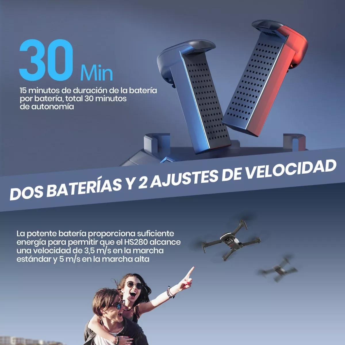 Dron Hs280 Drone Con Cámara Para Niños Adultos