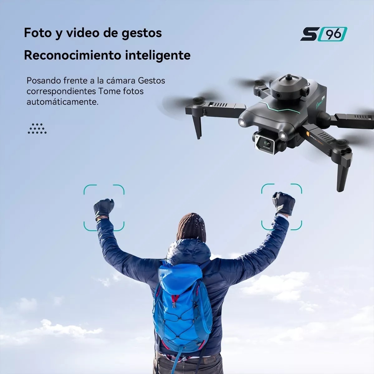 Mini Dron Control Remoto S96 Cámara Doble 4k Hd 3 Baterías