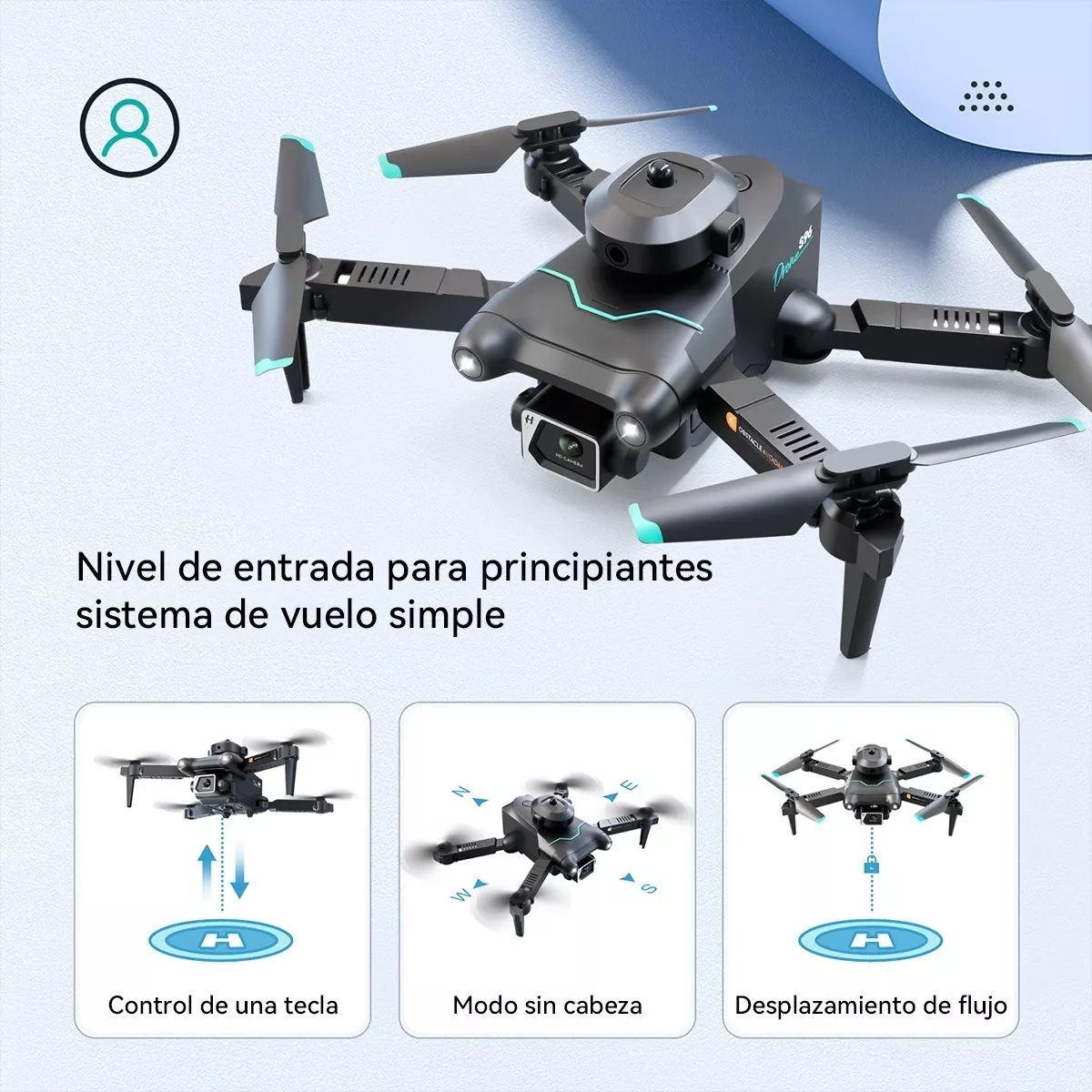 Mini Dron Control Remoto S96 Cámara Doble 4k Hd 3 Baterías