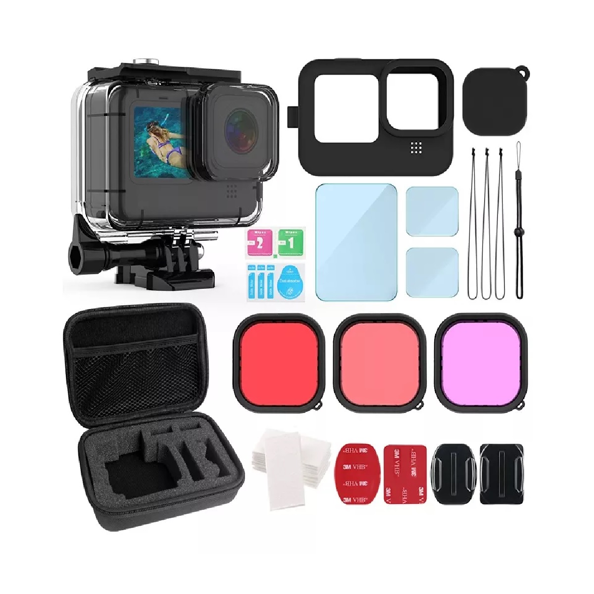 Kit De Accesorios Carcasa Cámara Funda Para Gopro 11 10 9