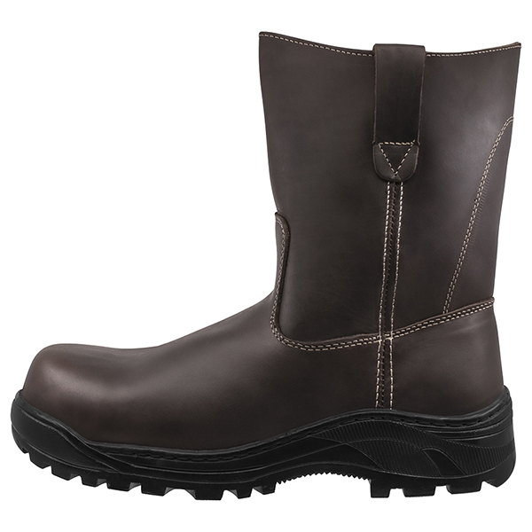 Bota de Seguridad WSM tipo Ropper. Ergonómica con casquillo de Policarbonato. Zapato de Trabajo tipo Petrolera. Es un calzado Industrial muy antiderrapante. Est. Ropper