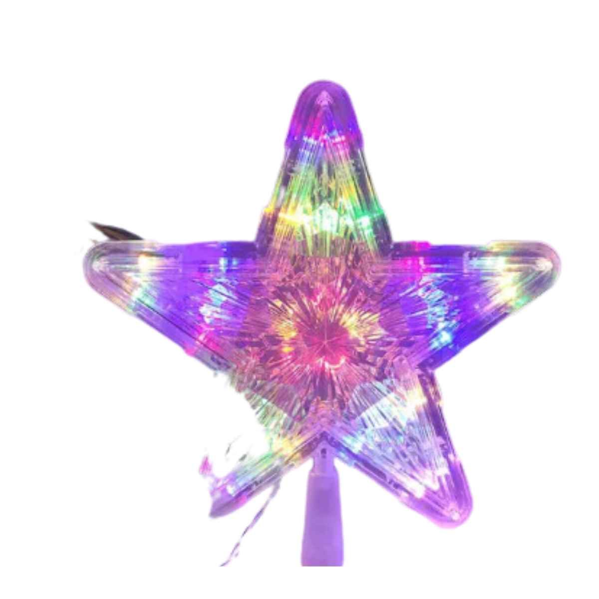 Punta Para árbol De Navidad De Cristal - 30 Cm De Altura, Diseño De Estrella Plateada, Decoración Elegante Para Navidad