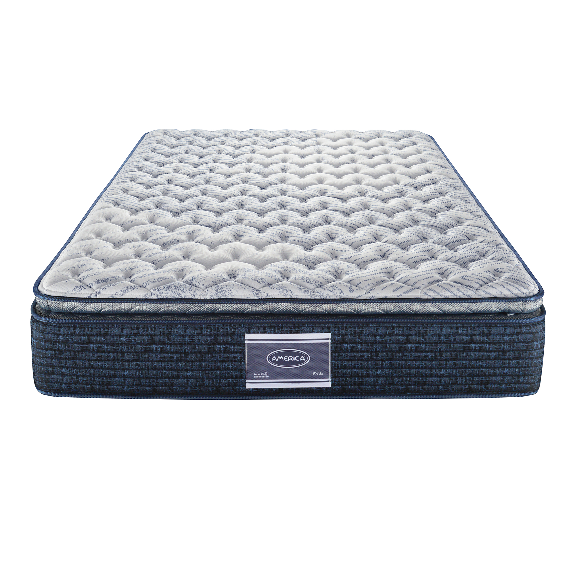 Colchón Queen Size América Frida + Almohadas Atlas Basic