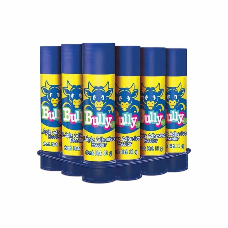 Lápiz Adhesivo Bully 1649131 11g Pack 12pz Pegamento Barra